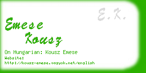 emese kousz business card